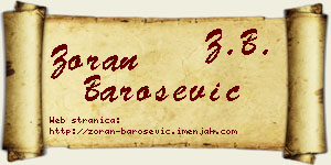 Zoran Barošević vizit kartica